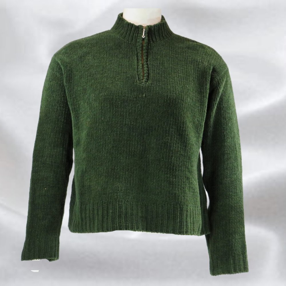 RAFAELLA Green Mock Neck Sweater in Size Medium